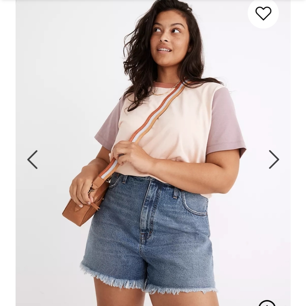 Madewell High Waist Cut Off Jean Shorts 32 NWOT